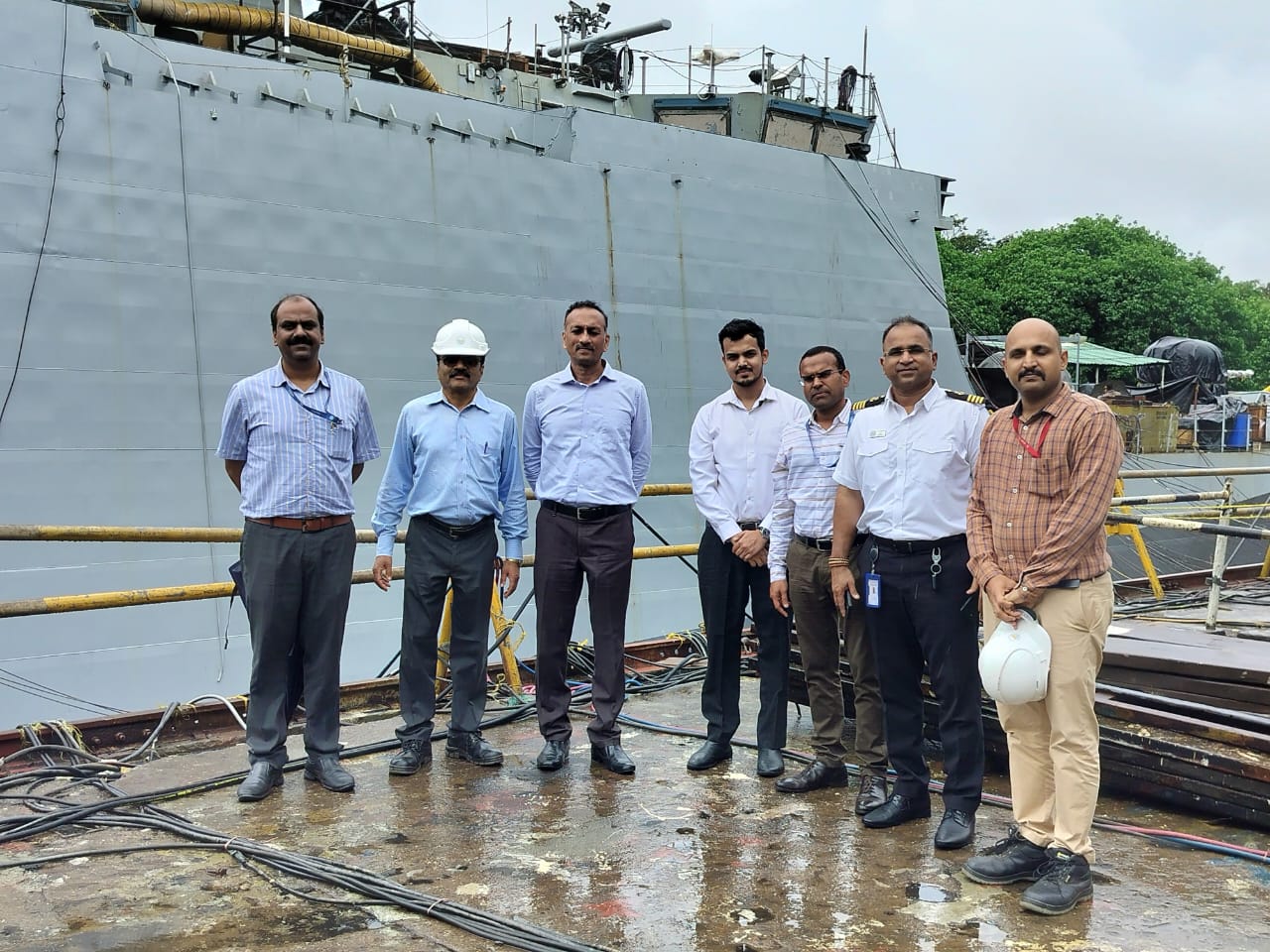 During the visit, he boarded the M.T. Bourbon, a tanker vessel discharging High-Speed Diesel in Mumbai.
